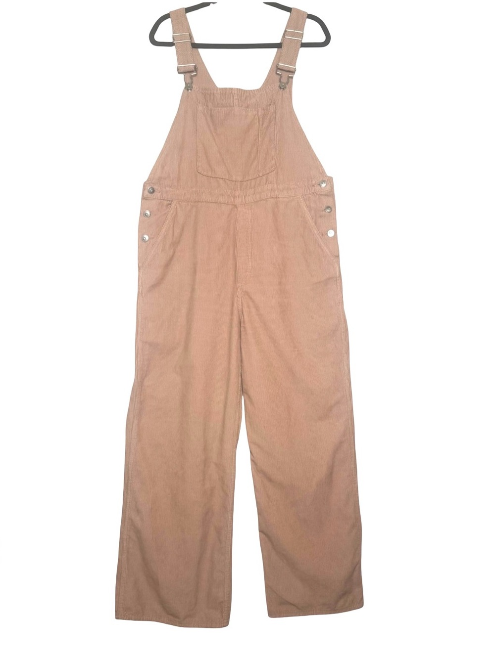 Zara Corduroy Wide Leg Women’s Overalls in Rosewood, Sz XL. NWOT